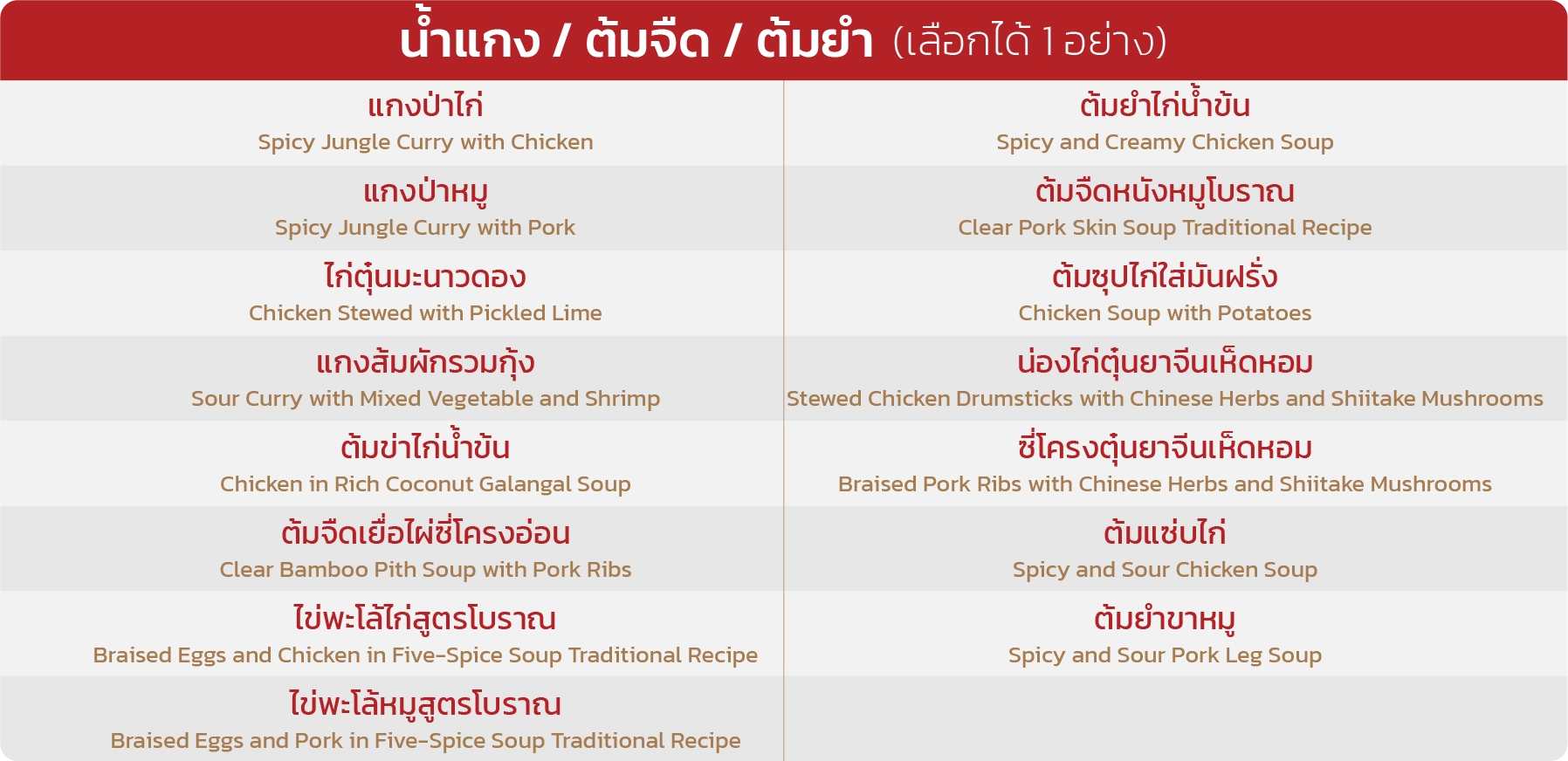 เมนูจัดเลี้ยง catering